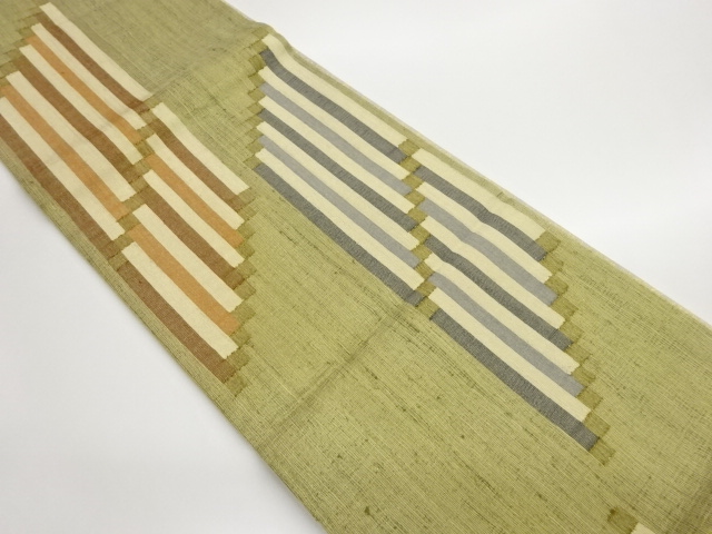JAPANESE FUKURO OBI / WOVEN ABSTRACT STRIPE